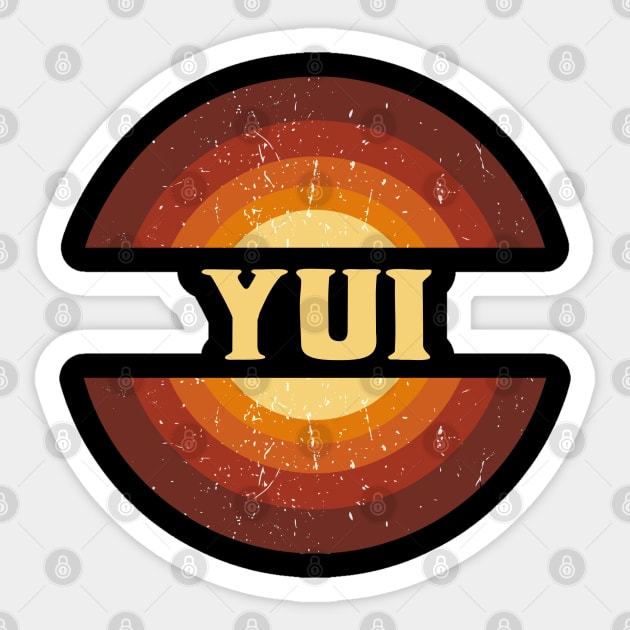 Vintage Proud Name Yui Birthday Gifts Circle Sticker by Kisos Thass